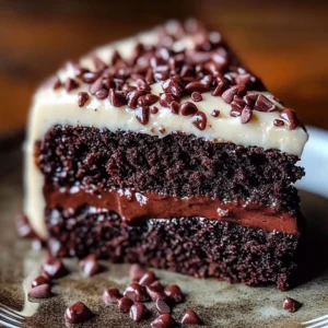 Decadent Chocolate Love Cake topped with rich chocolate frosting