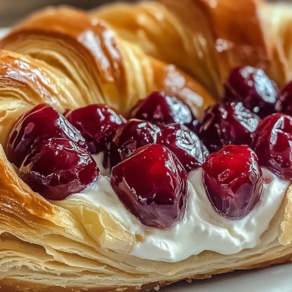 Irresistible Flaky Braided Cherry Danish