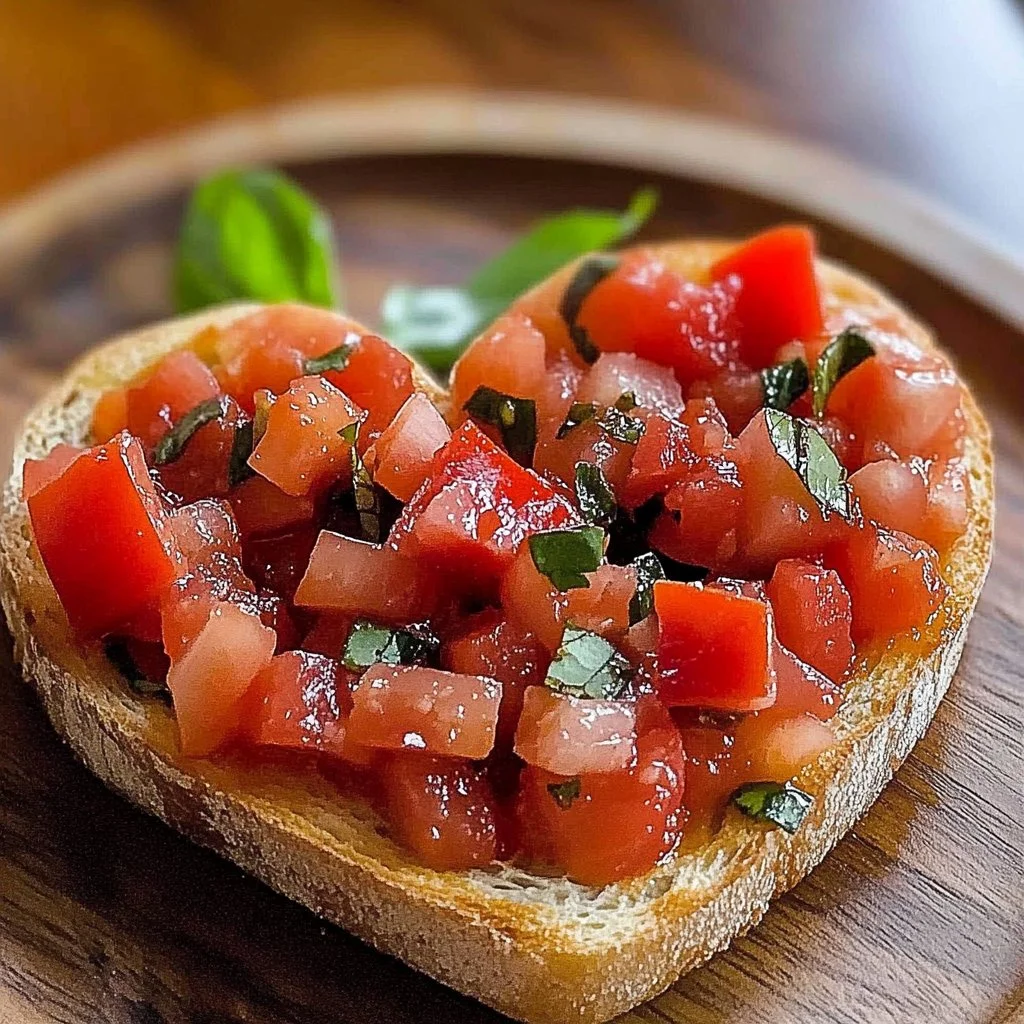 Irresistible Heart Shaped Bruschetta