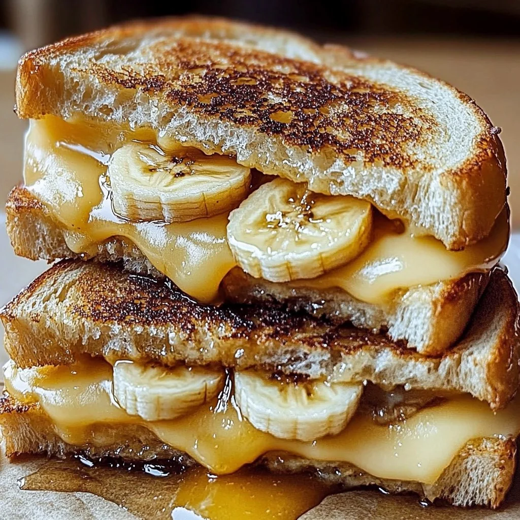 Irresistible Honey Banana Grilled Cheese Sandwich