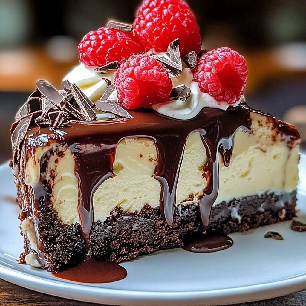 Irresistible Hot Fudge Sundae Brownie Cheesecake
