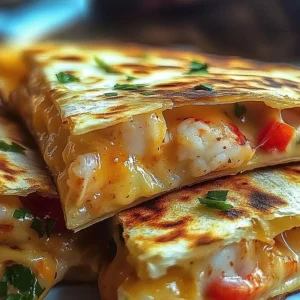 Delicious lobster quesadilla served with fresh ingredients and melted cheese