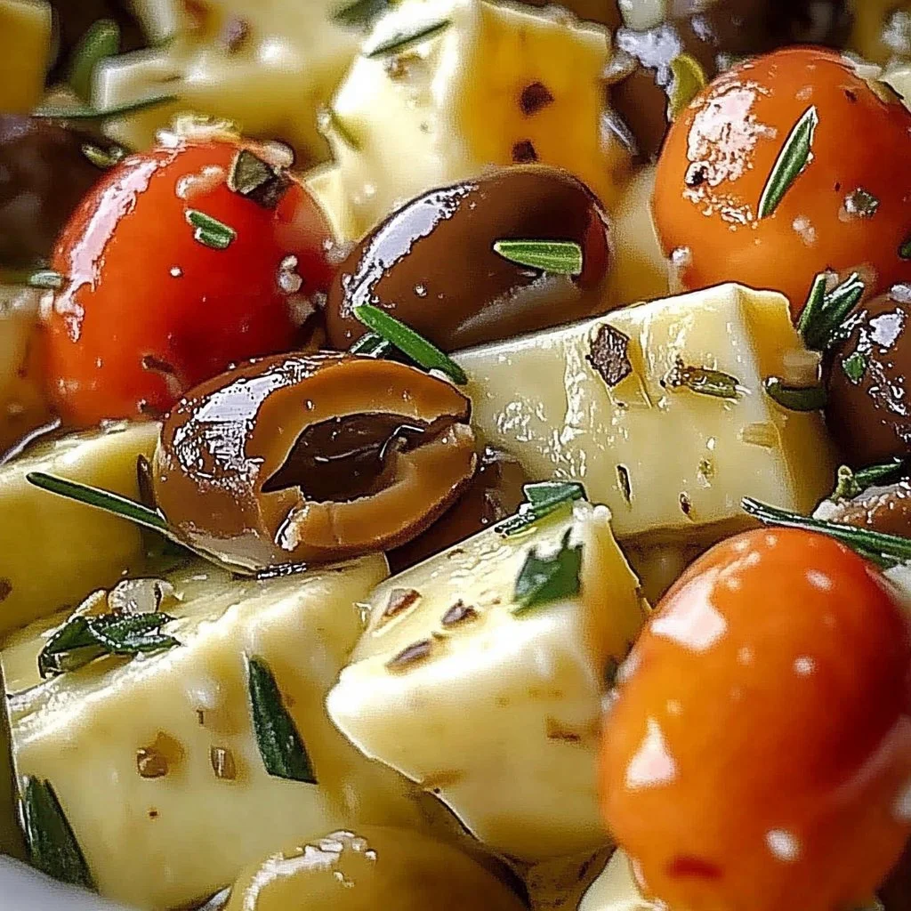 Irresistible Marinated Cheese and Olives