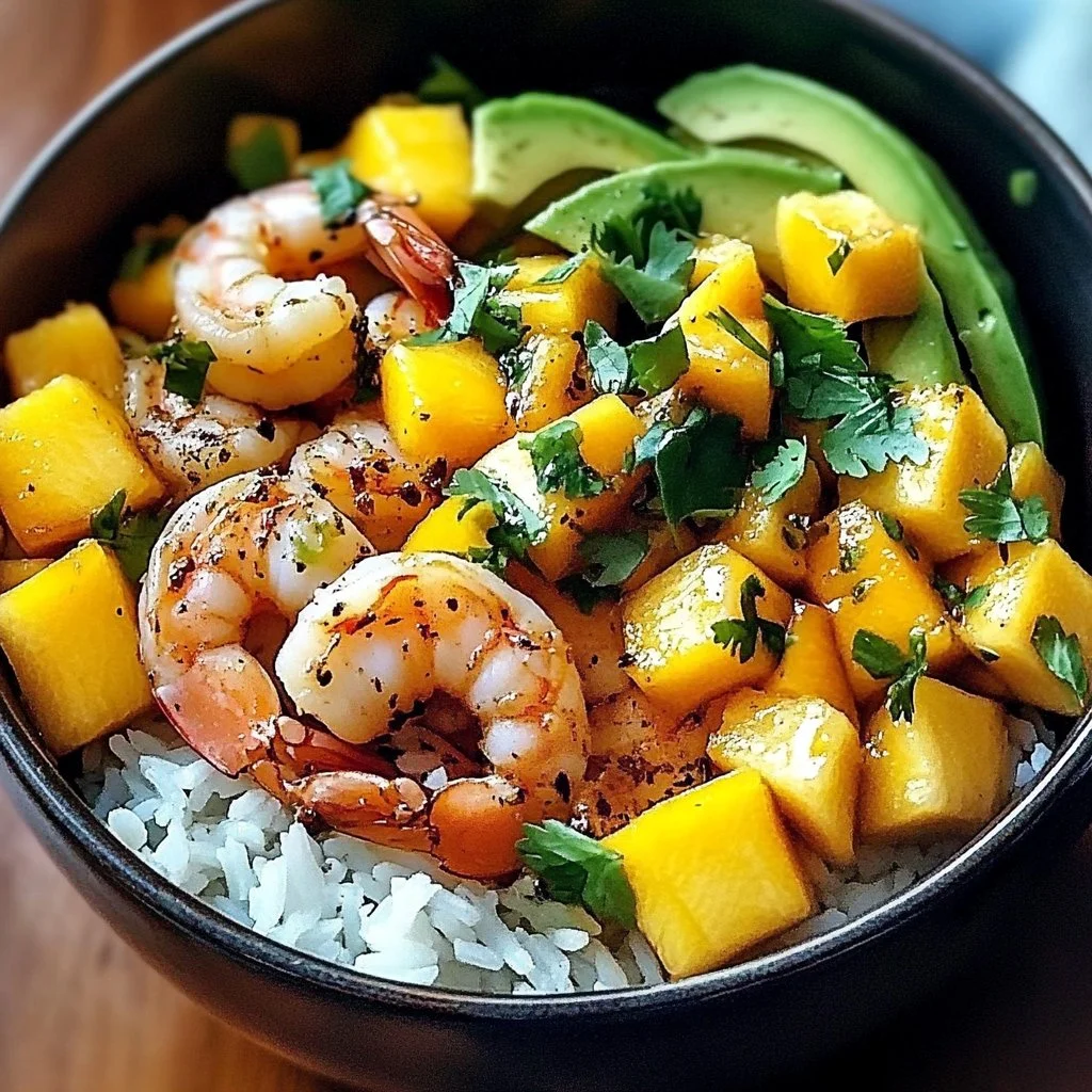 Irresistible Shrimp Avocado Mango Bowl