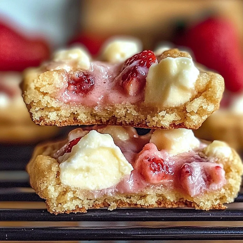 Irresistible Strawberry Cheesecake Cake Mix Cookies
