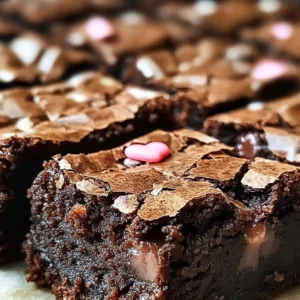 Delicious Valentine Brownie Box filled with rich chocolate brownies