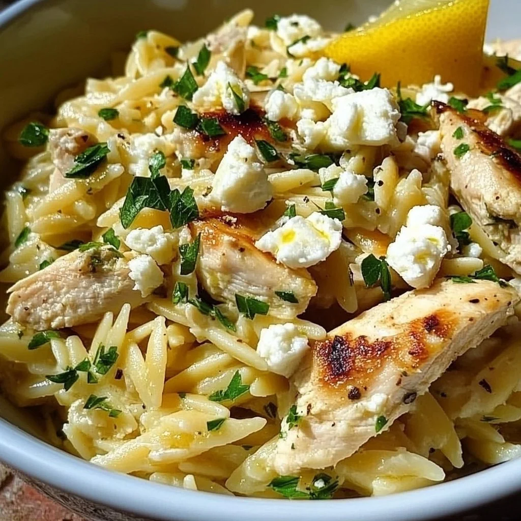 Lemon Feta Chicken Orzo: 30-Minute Flavor Explosion
