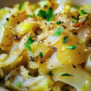 Deliciously cooked melting cabbage served as a flavorful dish
