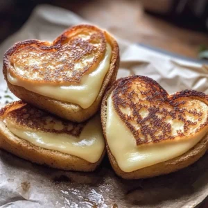 Mini grilled cheese hearts arranged on a plate, perfect for parties and snacks