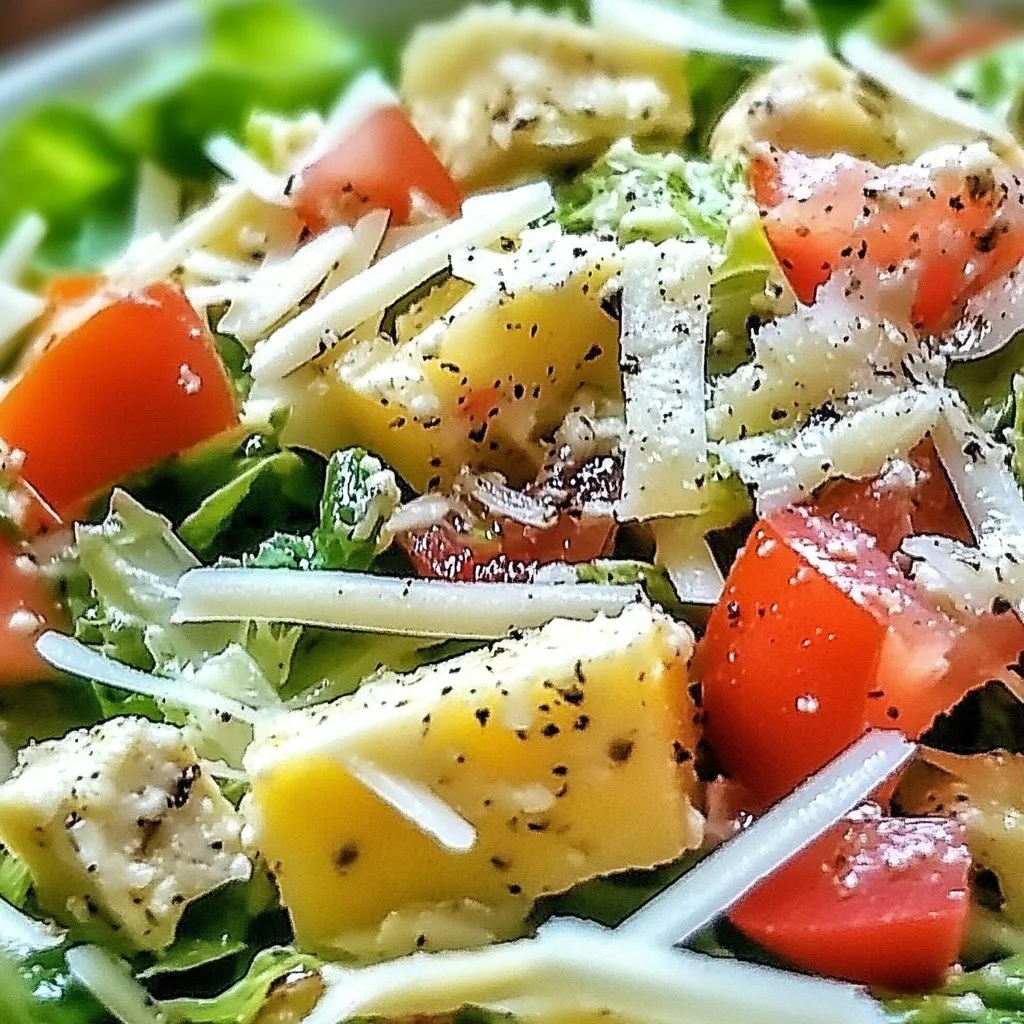 Bowl of fresh Parmesan Chopped Salad with vegetables and cheese