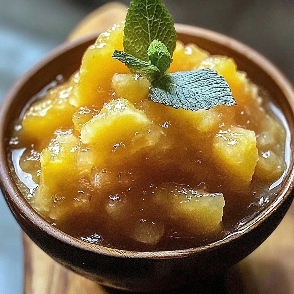 Refreshing Pineapple Rum Slush drink in a tropical setting