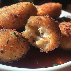 Crispy Portuguese shrimp croquettes served with dipping sauce.