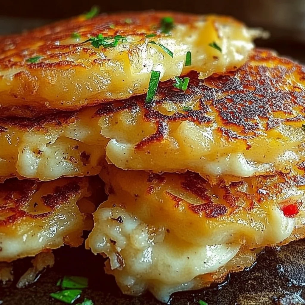 Potato and Onion Cheese Pancakes