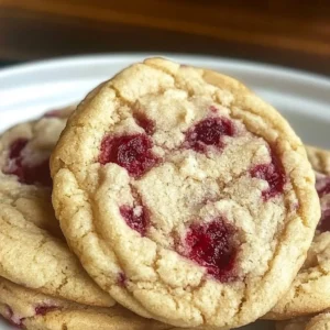 Baking raspberry sugar cookies with vibrant pink raspberries.