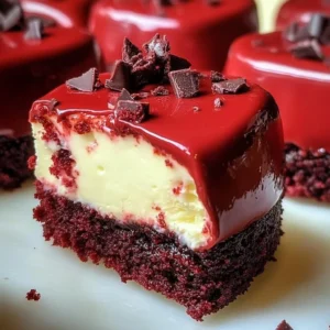 Red velvet cheesecake bites presented on a plate, showcasing their rich texture.