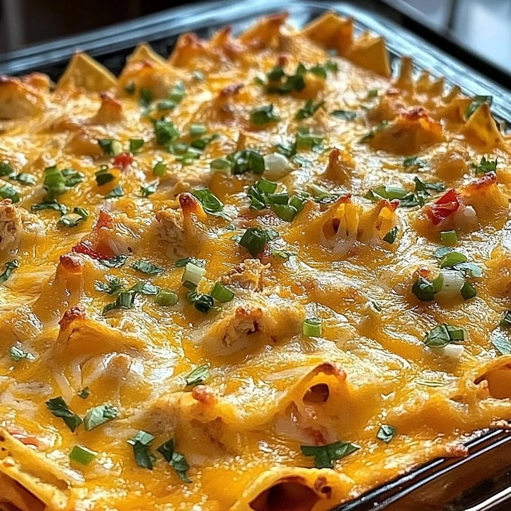 Slow Cooker Creamy Chicken Nacho Casserole