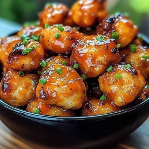 Delicious Spicy Baked Buffalo Chicken Bites on a serving platter