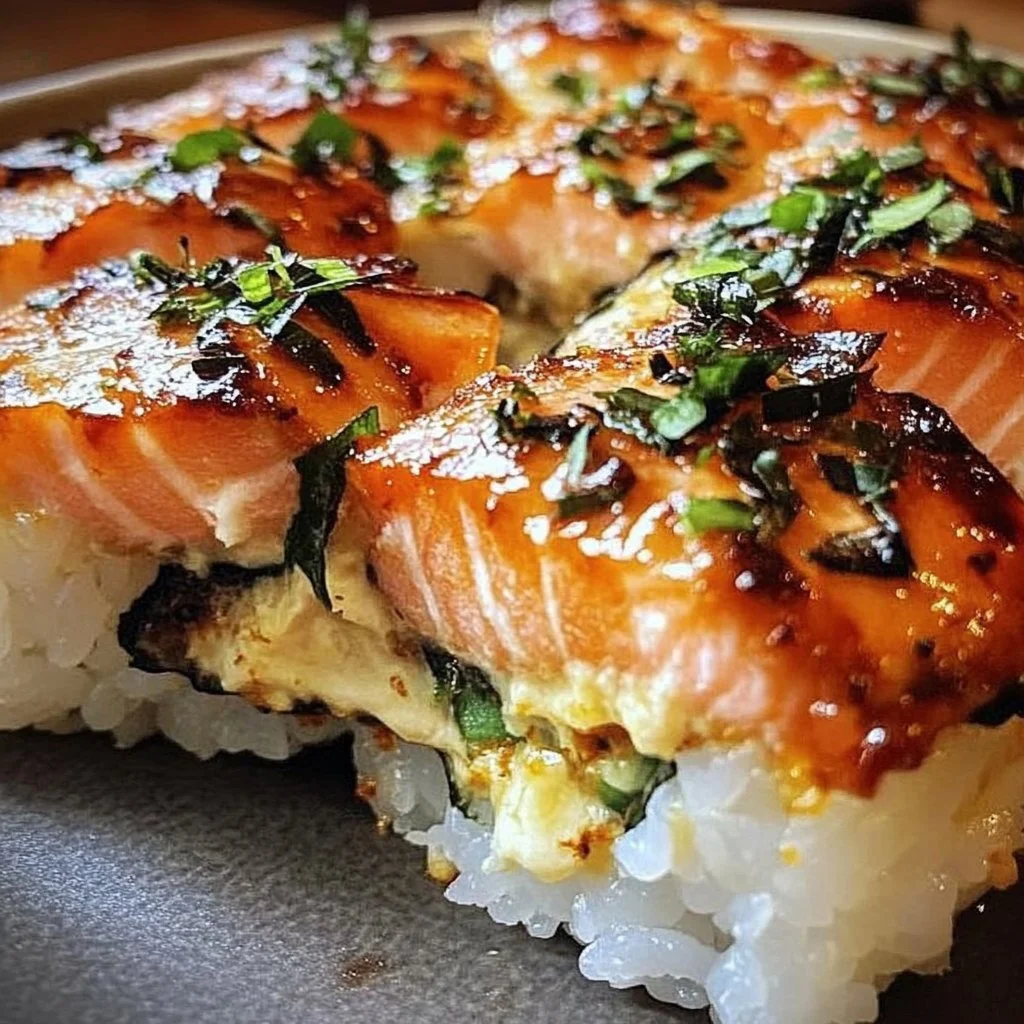 Spicy Salmon Sushi Bake