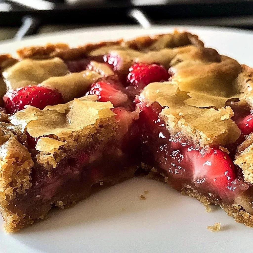 Delicious Strawberry Lemon Blondies with vibrant colors and fresh strawberries
