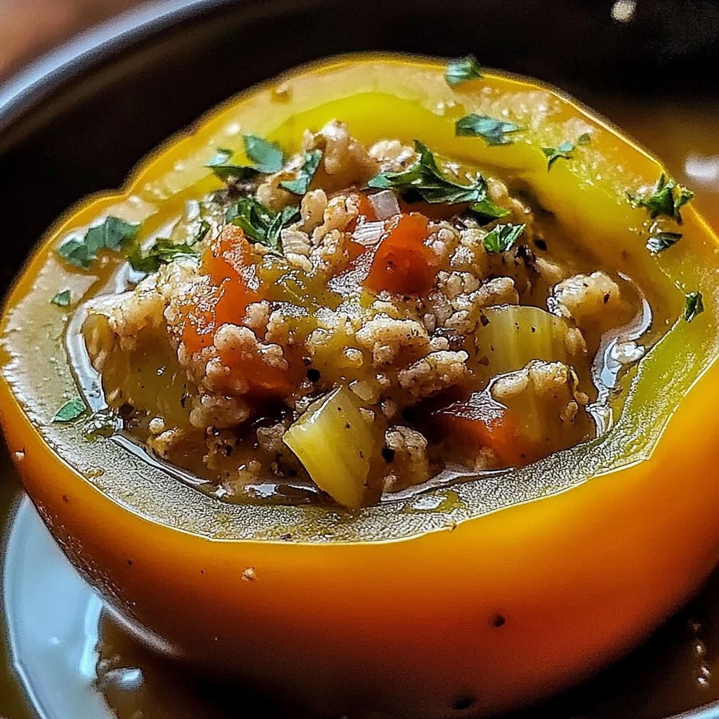 Stuffed Banana Pepper Soup
