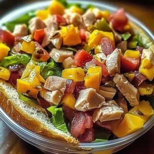 Delicious sub in a tub dish featuring fresh ingredients and vibrant flavors.