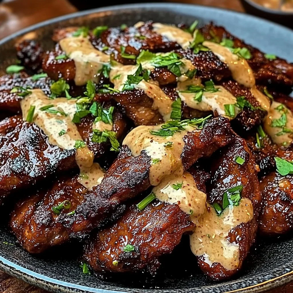 Sweet Chili Beef Strips with Lime Ranch