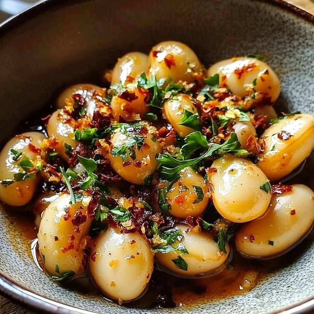Deliciously cooked Tuscan Butter Beans served in a rustic bowl.
