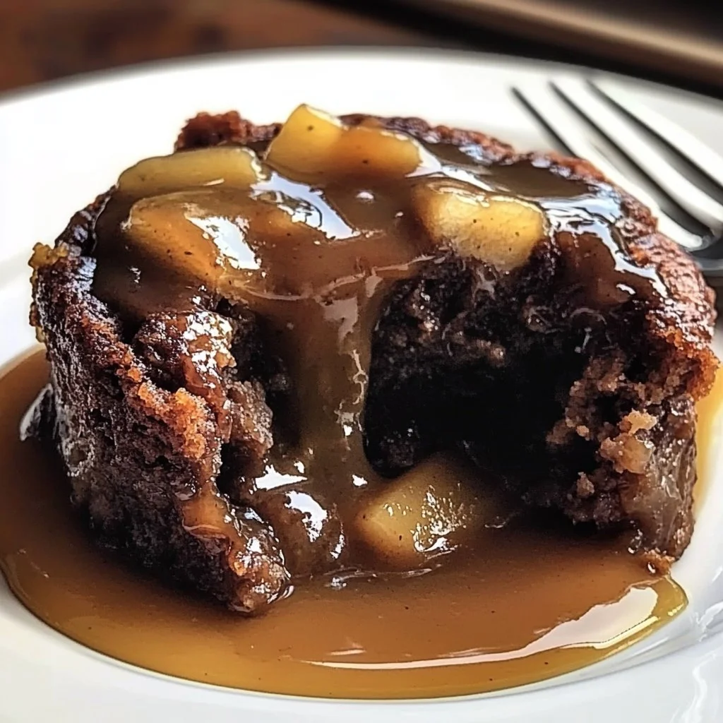 Apple Date Gingerbread Pudding with Golden Sauce Blissful Delight