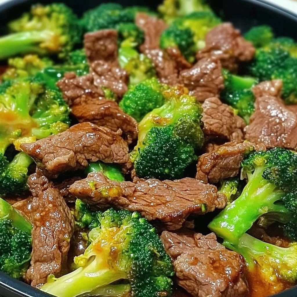 Delicious beef and broccoli sheet pan meal ready to be served