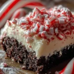 Delicious Candy Cane Lush dessert with peppermint and creamy layers