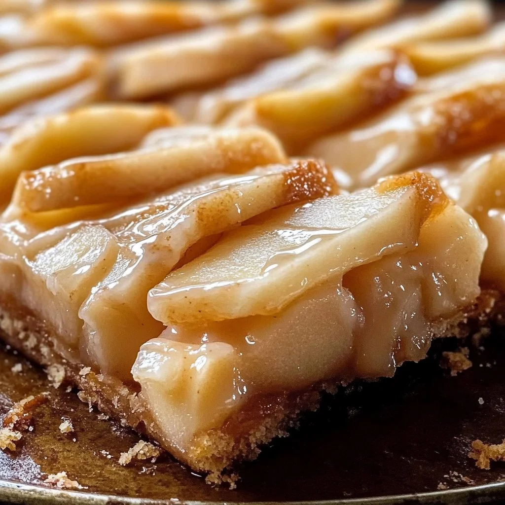 Delicious Chicago-Style bakery apple slices with a golden crust and fresh apples
