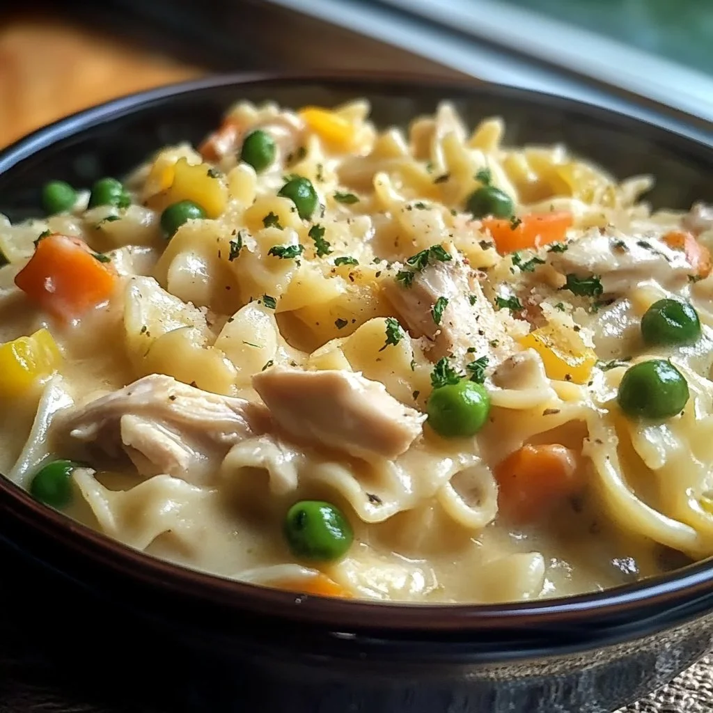 Irresistible Chicken Pot Pie Noodles