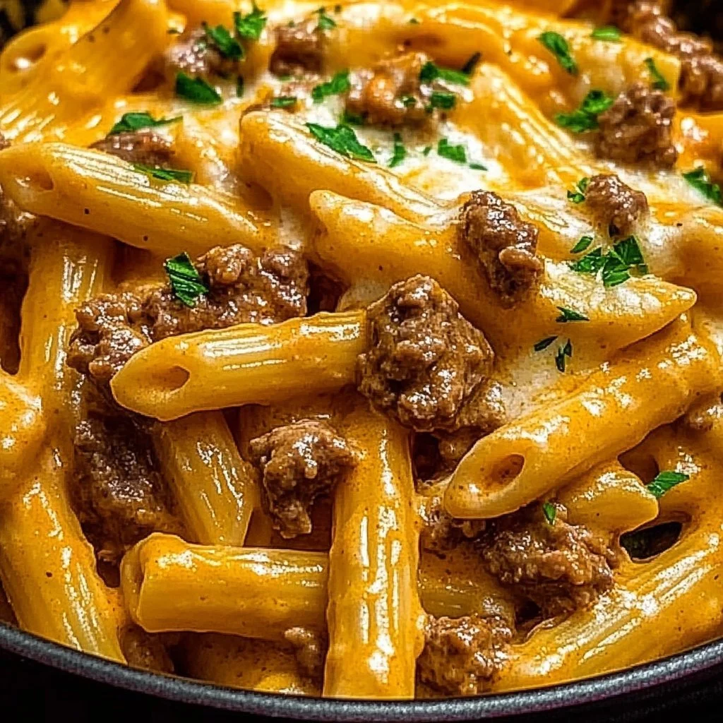 Creamy High Protein Beef Pasta