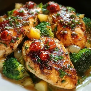 Flavorful chicken meal with spices and fresh ingredients