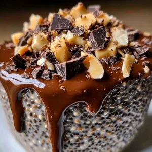 Frozen Chocolate Peanut Butter Chia dessert served in a bowl