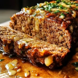 Delicious Garlic Parmesan Meatloaf prepared in 5 simple steps