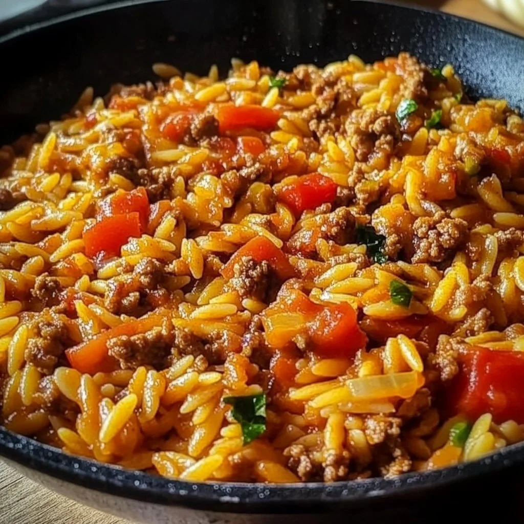 Easy Ground Turkey Orzo Skillet: A Family Favorite