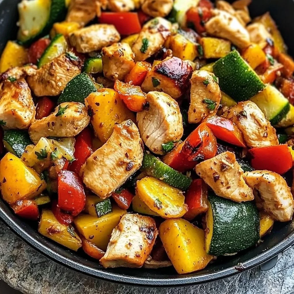 Healthy Chicken and Vegetables Skillet