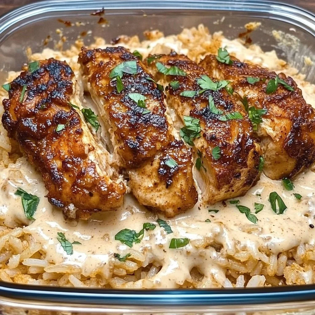 High Protein Creamy Cajun Chicken & Rice