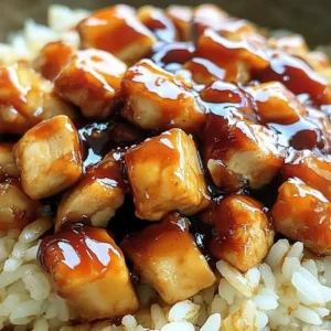 Delicious Honey BBQ Chicken Rice served with vibrant vegetables