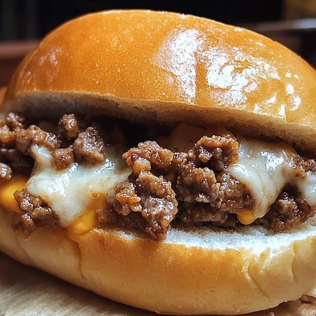 Delicious Loose Meat Tavern Sandwiches served with toppings