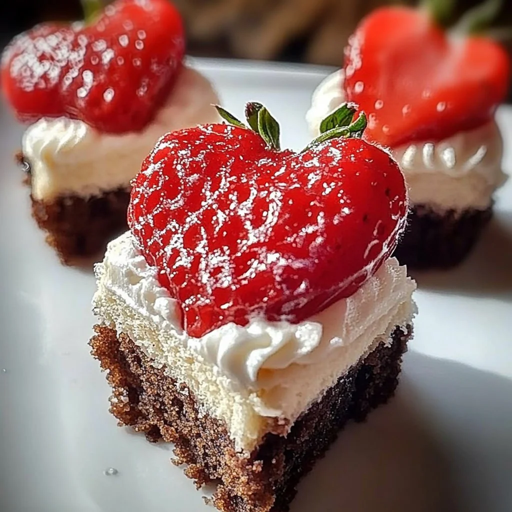 Delicious mini cakes decorated for Valentine's Day
