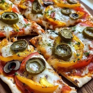 Delicious pita pizzas topped with fresh ingredients and melted cheese