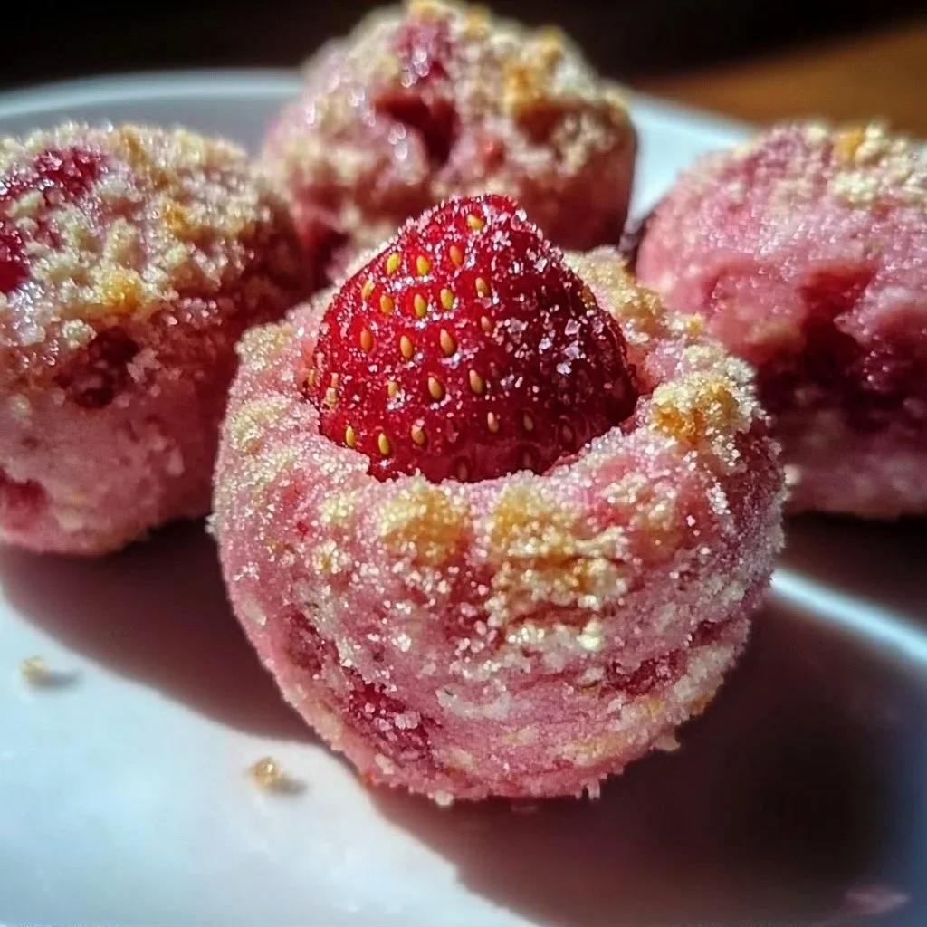 Strawberry Cheesecake Protein Bites