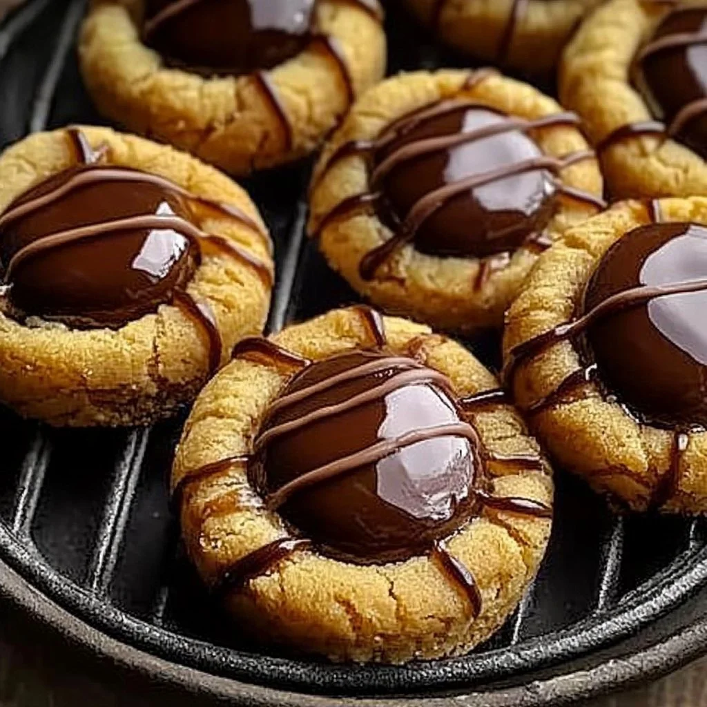 Twix Thumbprint Cookies
