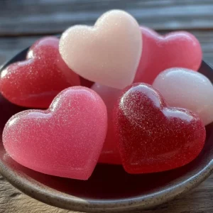 Colorful Valentine's Day hearts candy in a decorative box.