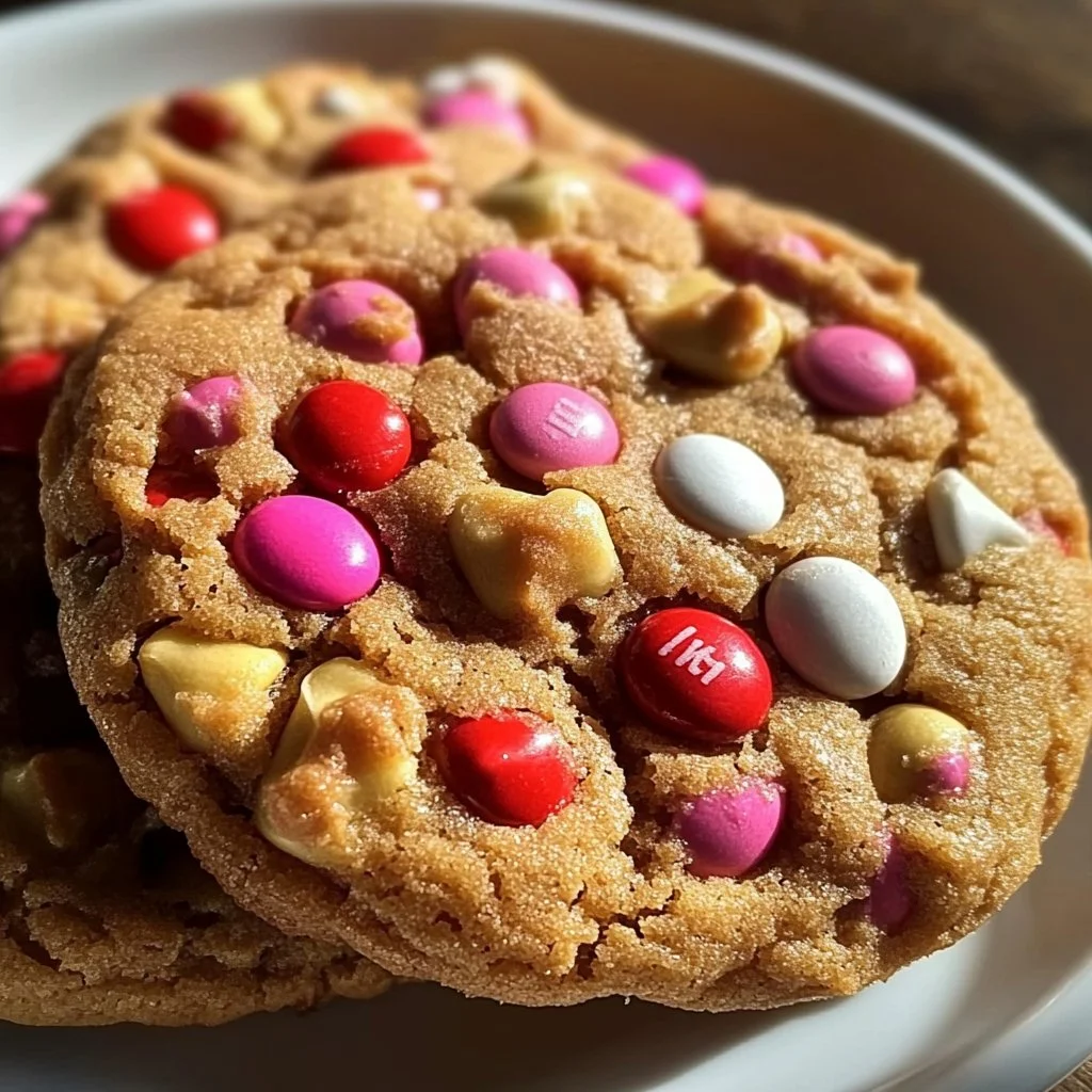 Irresistible Valentine’s Day M&M Cookies