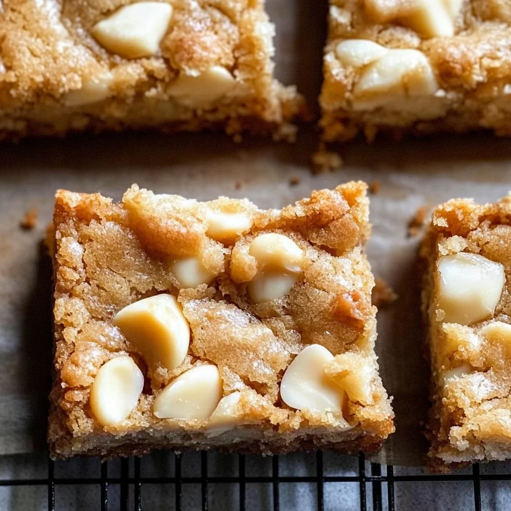 White Chocolate Macadamia Cookie Bars