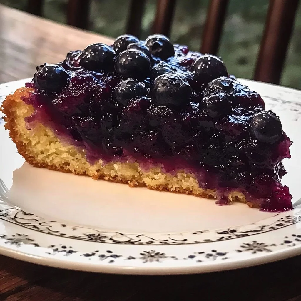 Blueberry Vanilla Upside Down Cake