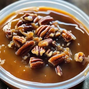 Delicious caramel pecan cake with rich filling and topped with pecans.